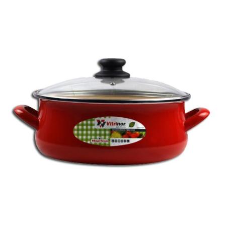 MAGEFESA FINSTOCK SERIE BIANCO ROSSO  CACEROLA CON TAPA 24  