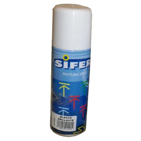 SIFER PINTURA SPRAY ESMALTE SINTET.BRILLANTE 200ML BLANCO BRILLO