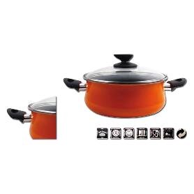 MAGEFESA VALENCIA CACEROLA ACERO ESMALT TAPA CRISTA 20 01114658