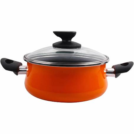 MAGEFESA VALENCIA CACEROLA ACERO ESMALT TAPA CRISTA 24 01114659