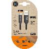 TECH CABLE MOVIL CARGA RAPIDA NYLON 1M NEGRO USBA USB-C TEC2003