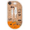 TECH CABLE MOVIL CARGA RAPIDA NYLON 1M BLANCO USBA USB-C TEC2006
