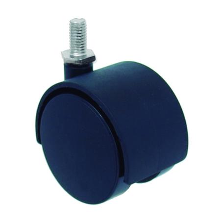 RUEDA MOBILIARIO 30Ø NYLON NEGRA ESPIGA METRI 8X15 18H0007