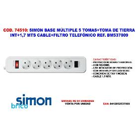SIMON FINSTOCK  BASE MULTIPLE 5 TOMAS+TT+INT+1,7M CABLE BM537009