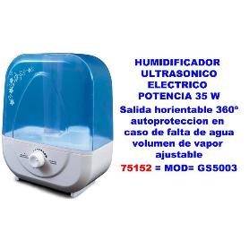 HJM HUMIDIFICADOR ULTRASONICO 25 W GS5003 SALIDA ORIENT.360º
