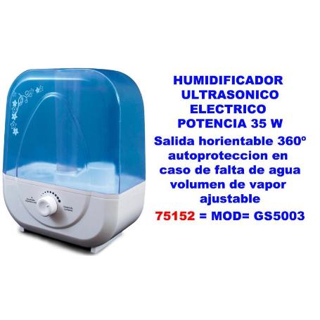 HJM HUMIDIFICADOR ULTRASONICO 25 W GS5003 SALIDA ORIENT.360º