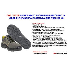 SIFER ZAPATO SEGURIDAD PIEL SERRAJE S1P PUNTERA  Nº46 YSS9190