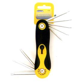 SIFER JUEGO LLAVES TORX INVIOLABLE NAVAJA 8 PIEZAS 13-3807