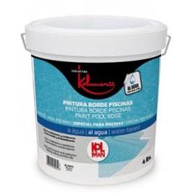 KOLMAN PINTURA BORDE PISCINA ANTIDESLIZANT AGUA 4L. BLANCO MATE