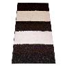 ALFOMBRA ARTESANA PELO NORMAL 70% ALGODON   60X120 CRUDO CHOCOLA (CAJA 2 UNIDADES)
