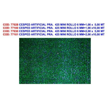 CESPED ARTIFICIAL F.S. PRA.  425 MINI ROLLO 6 MM 1,00 X10,00 MT