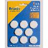 BRIPLAS FIELTRO ADHESIVO 8 U REDONDO 27 Ø MM BLANCO 102B