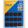 BRIPLAS FIELTRO ADHESIVO 12 U CUADRADO 20X20 MM MARRON 104M