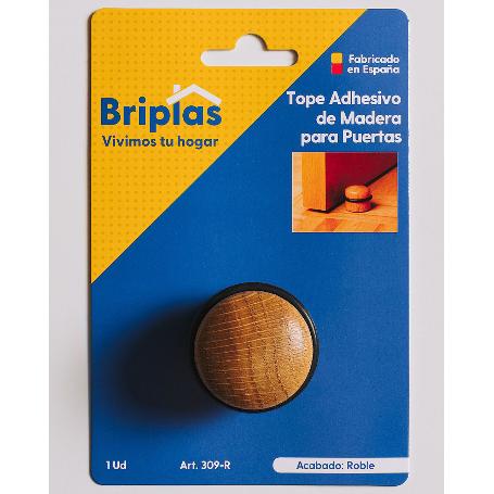 BRIPLAS TOPE PUERTA ADHESIVO MADERA CILINDRO 1U ROBLE 309R