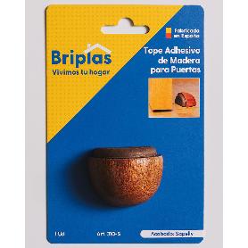 BRIPLAS TOPE PUERTA ADHESIVO MADERA MEDIA LUNA 1U SAPELLY 310S