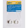 BRIPLAS SOPORTE BARRA CORTINA BAÑO 2 U BLANCO 610B