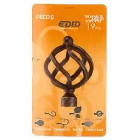 CORTINA FINSTOCK TERMINAL BARRA METAL 19 MM VOLGA 35 BURDEOS-ORO