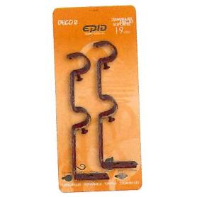 CORTINA FINSTOCK  2 SOPORTE BARRA 19 MM DOBLE FIJO 11 NEGRO ORO