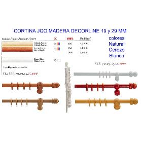 CORTINA FINSTOCK JGO.MADERA  29MMX3,00 MT (1,50+1,50) BLANCO  05