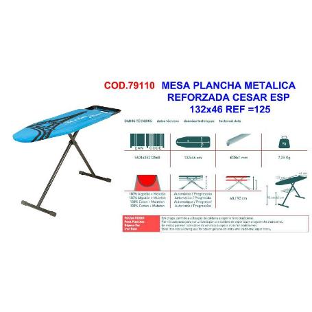 MESA PLANCHA METALICA REFORZADA CESAR ESP 132X45 125