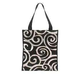 ROLSER FINSTOCK SHOPPING BAGS BOLSA SPIRAL PLATA-NEGRO SHB003