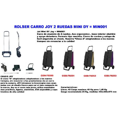 BAJA ROLSER CARRO JOY 2 RUEDAS MINI DY JOY CHAMPAGNE MIN001