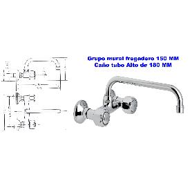 GENEBRE GRUPO MURAL FREG.15 CM CAÑO TUBO ALTO 18 CM 68190 114566