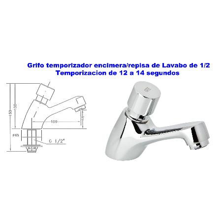 GENEBRE GRIFO TEMPORIZADOR LAVABO REPISA 1-2  1160 04