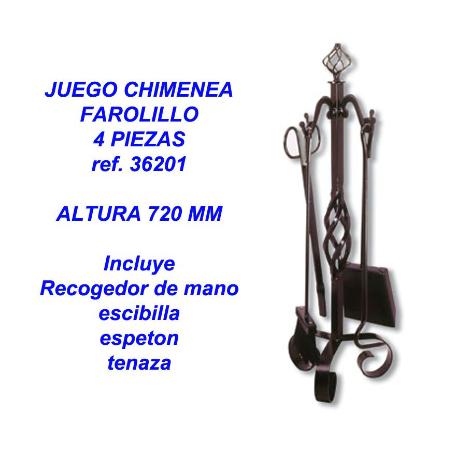 JUEGO CHIMENEA FAROLILLO    4 PIEZAS 36201