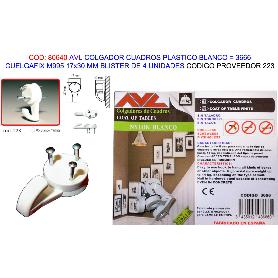AVL COLGADOR CUADROFIX BLANCO M995 17X30MM BL 4 UND 3666 (223)