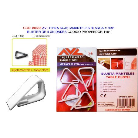 AVL FINSTOCK PINZA SUJETAMENTELES BLANBL4 UND 3691 (1181)