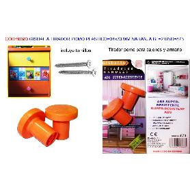 GISDALIA FINSTOC TIRADOR POMO PLAST 34X33 MM NARANJA BL2 UND 873