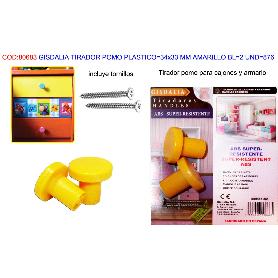 GISDALIA FINSTOC TIRADOR POMO PLAS 34X33 MM AMARILLO BL2 UND 876