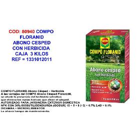 BAJA COMPO FLORANID CESPED+HERBICIDA 3 KG 1331012011