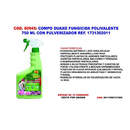COMPO DUAXO FUNGICIDA POLI. 750 ML. CON PULVERIZADOR 1731302011