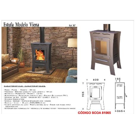 ESTUFA FINSTOCK LEÑA 367 VIENA SALIDA SUPERIOR 150