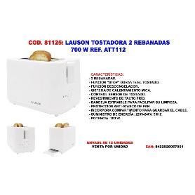 LAUSON TOSTADORA 2 REBANADAS 700 W REF. ATT112