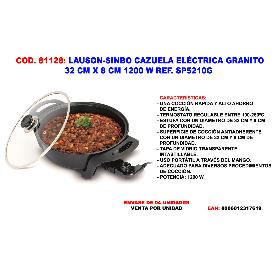 BAJA LAUSON-SINBO CAZUELA ELECTRICA 32 CM X 8 CM 1200 W SP5210G