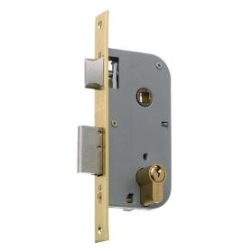 MCM CERRADURA EMBUTIR MADERA 1308-2-35 CANTO RECTO LATON GORJA