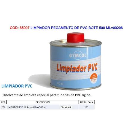 UNECOL LIMPIADOR PEGAMENTO DE PVC LATA 500 ML 00206