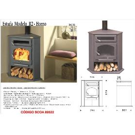 ESTUFA FINSTOCK LEÑA 344 RINCON R2+HORNO ECO SALIDA VERTICAL 150