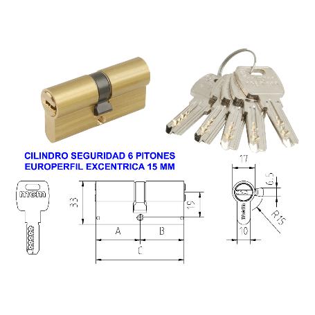 BAJA MCM CILINDRO SEGURIDAD EUROPERF AS6-65 30X35 R-15 LATON
