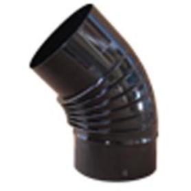 ESTUFA CODO VITRIFICADO NEGRO 850º RIZADO 45º DE 100 CV10045(04)