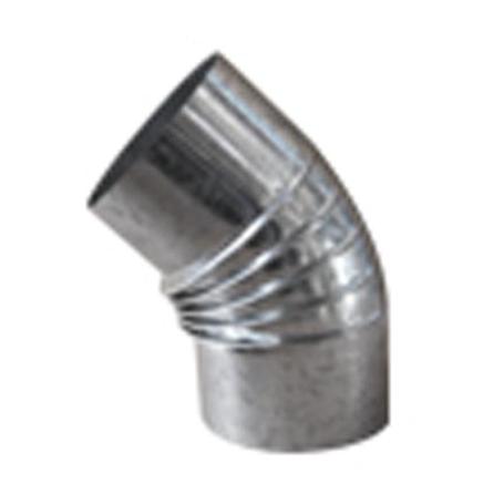 ESTUFA CODO GALVANIZADO RIZADO 45º DE 100 CG10045(04)