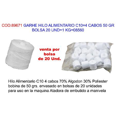 GARHE HILO ALIMENTARIO C10 4 CABOS 50 GR BOLSA 18-20 U-1 K 08560