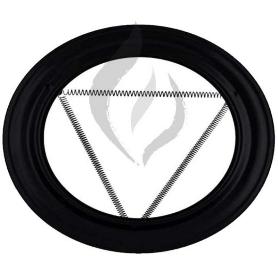 PLAFON  ESTUFA VITRIFICADO NEGRO Ø 100MM PV100