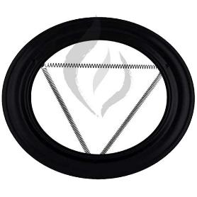 PLAFON  ESTUFA VITRIFICADO NEGRO Ø 110MM PV110