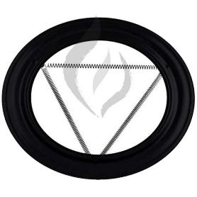 PLAFON  ESTUFA VITRIFICADO NEGRO Ø 200MM PM200