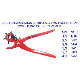 CETA SIFER-PRO SACABOCADOS ESTRELLA 220 MM PROFESIONAL E70-225-2