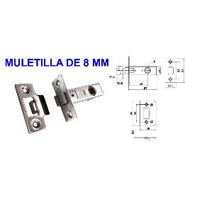 AVL PICAPORTE 800 Nº6 DE 45 CUADRADO CROMADO PLACA 5.7X2.5 CM (CAJA 20 UNIDADES)